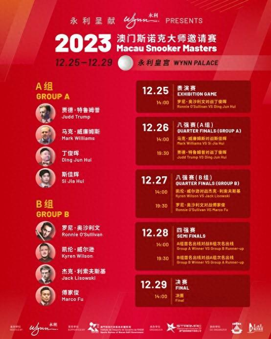 2023澳门斯诺克专家邀请赛定档12月|米乐m6官网下载app|